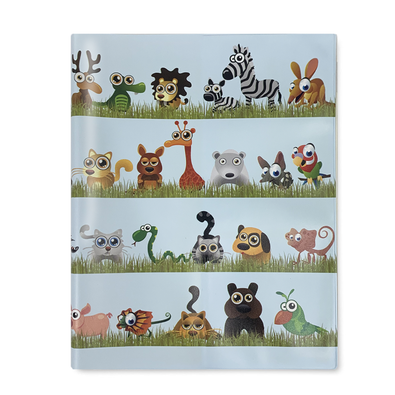 Slip-on Book Cover 9x7" Animals In The Grass