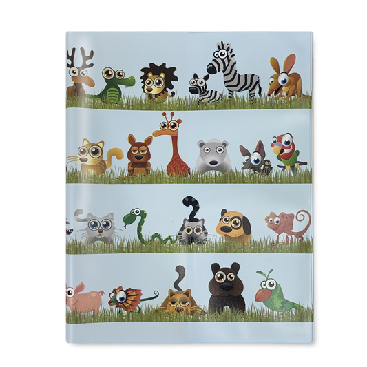 Slip-on Book Cover 9x7" Animals In The Grass