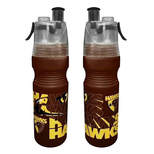 AFL Misting Water Bottle Hawthorn Hawks