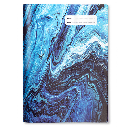 Slip-on Book Cover A4 Ocean Marble 1