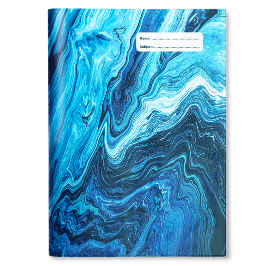 Slip-on Book Cover A4 Ocean Marble 2