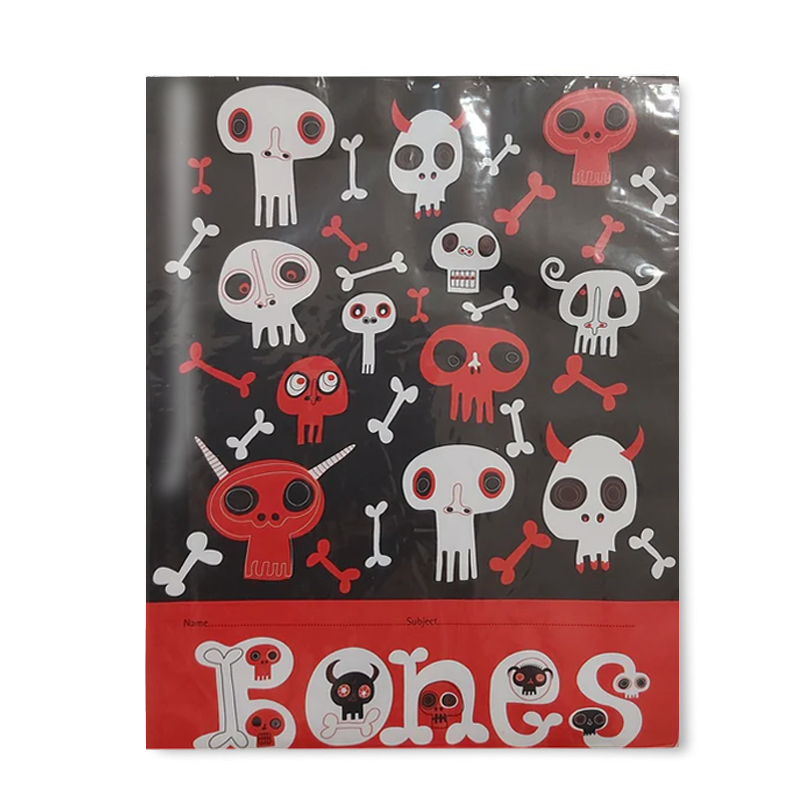 Slip-on Book Cover 9x7" Bones