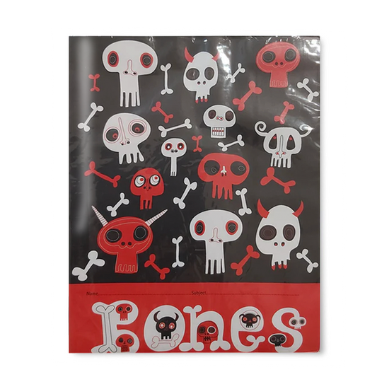 Slip-on Book Cover 9x7" Bones