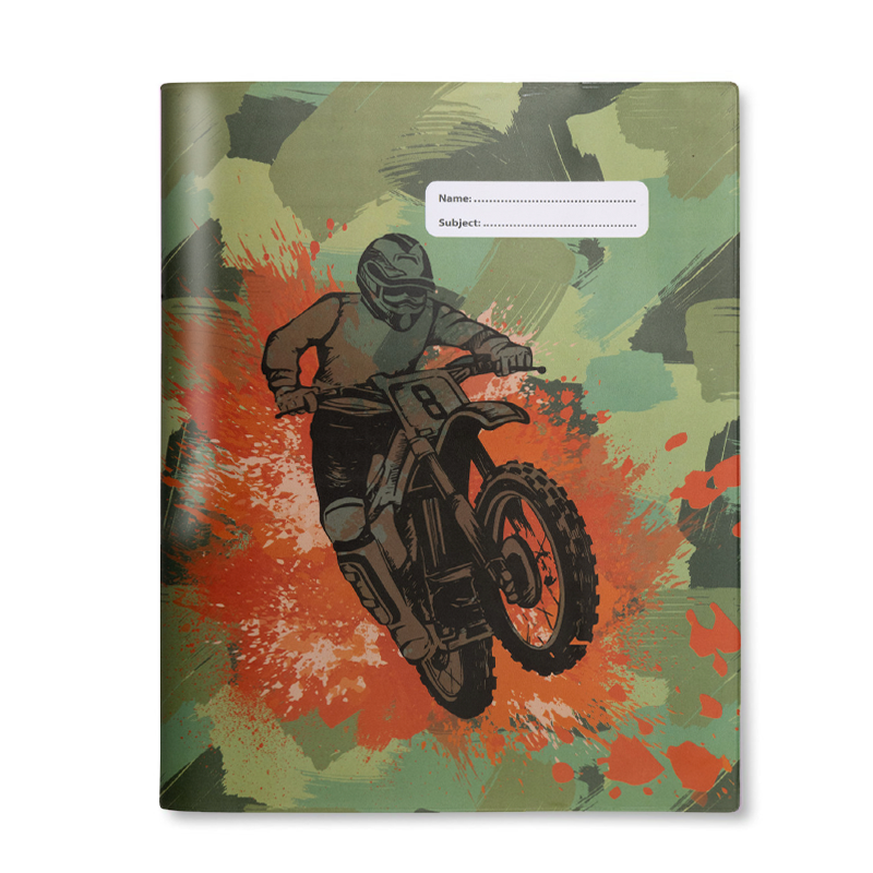 Slip-on Book Cover 9x7" Camo Biker 1