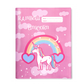 Slip-on Book Cover 9x7" Rainbow Unicorn 3