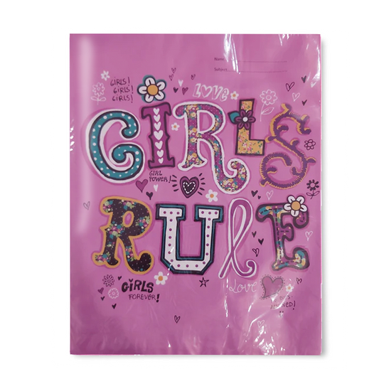 Slip-on Book Cover 9x7" Girls Rule