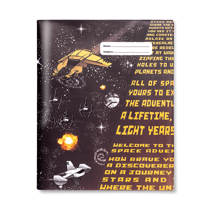 Slip-on Book Cover 9x7" Space Adventure 2