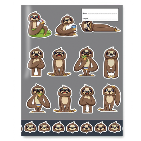 Slip-on Book Cover Scrapbook Sloths