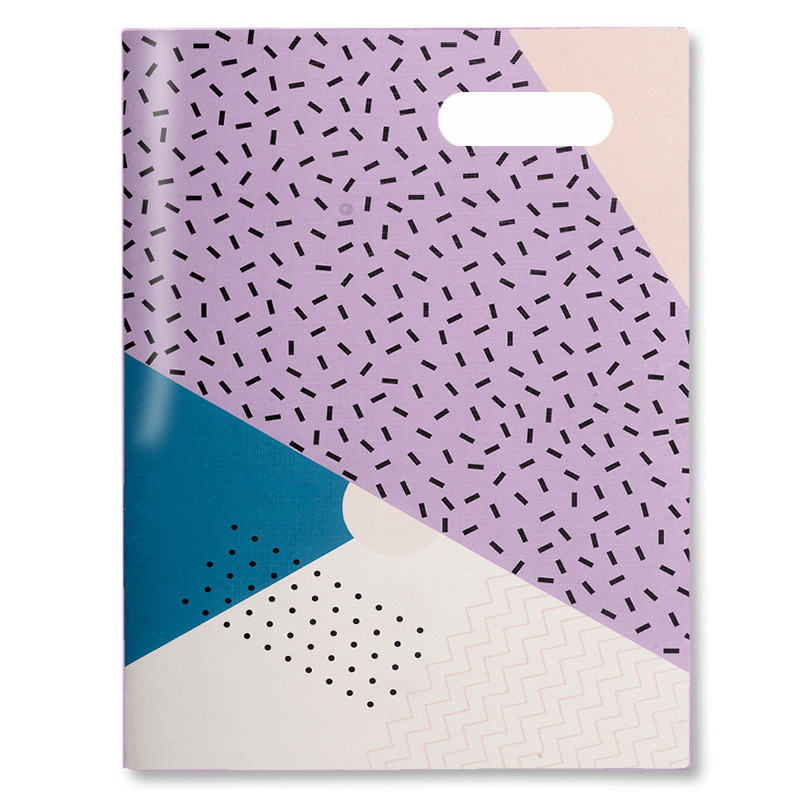 Slip-on Book Cover Scrapbook Geo Confetti