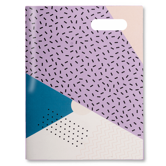 Slip-on Book Cover Scrapbook Geo Confetti