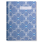 Slip-on Book Cover Scrapbook Boho Blue