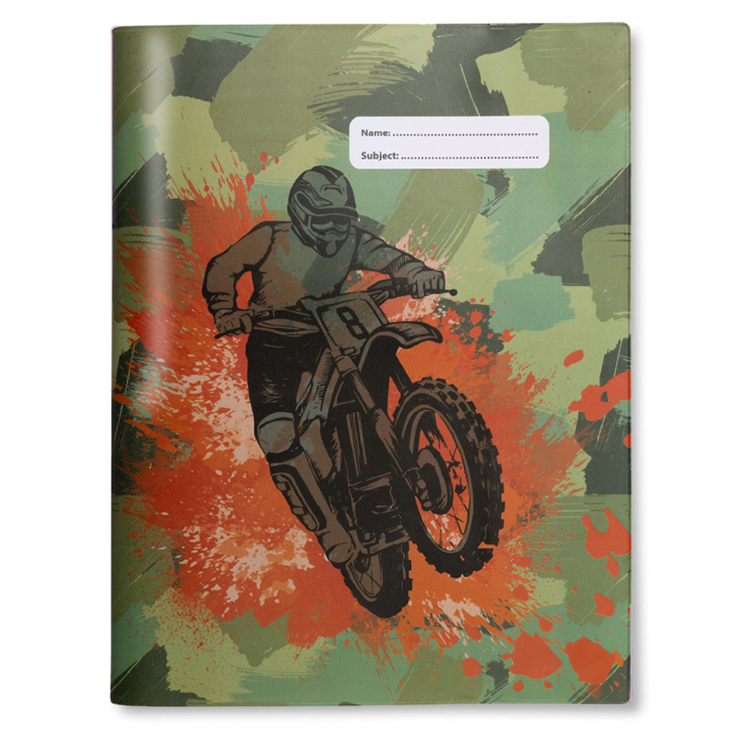 Slip-on Book Cover Scrapbook Camo Biker 1