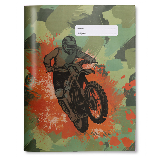 Slip-on Book Cover Scrapbook Camo Biker 1