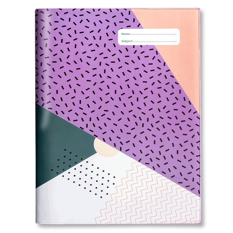 Slip-on Book Cover Scrapbook Geometric