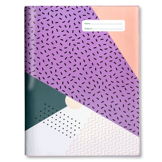 Slip-on Book Cover Scrapbook Geometric