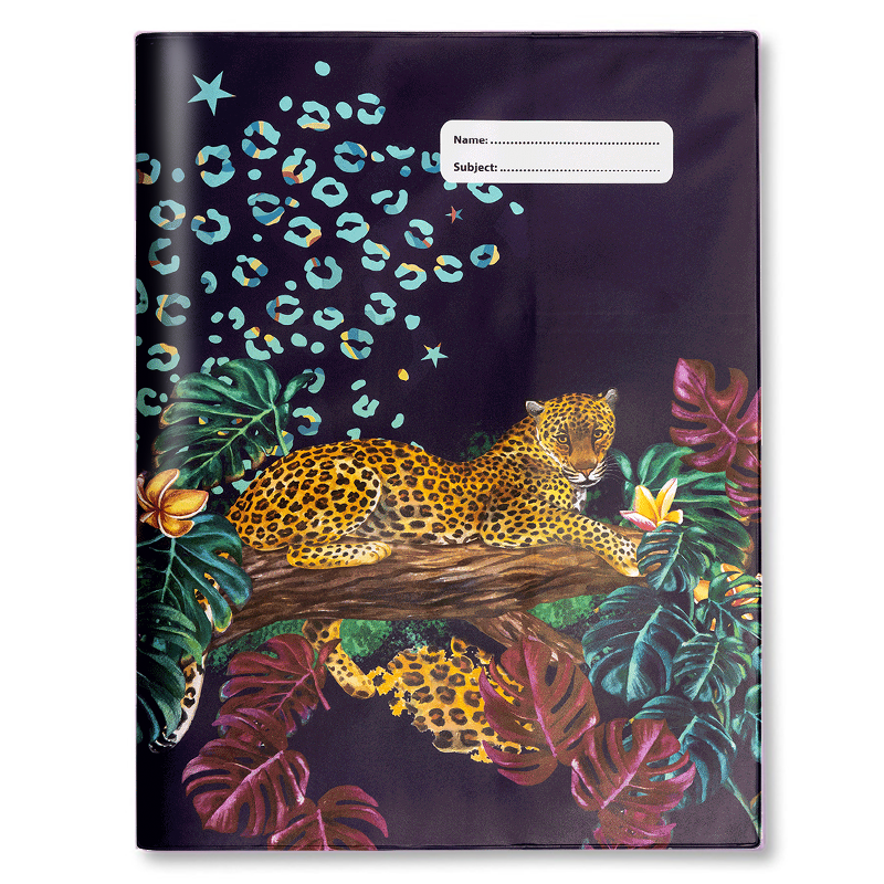 Slip-on Book Cover Scrapbook Leopard Queen