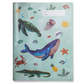 Slip-on Book Cover Scrapbook Sea Creatures