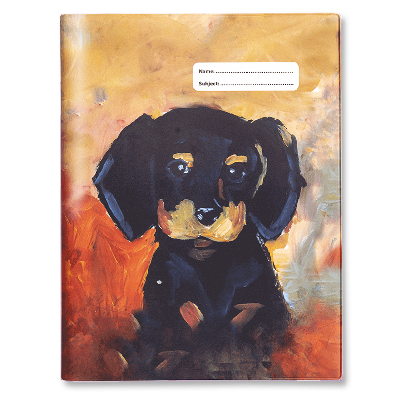 Slip-on Book Cover Scrapbook Shadow Dog