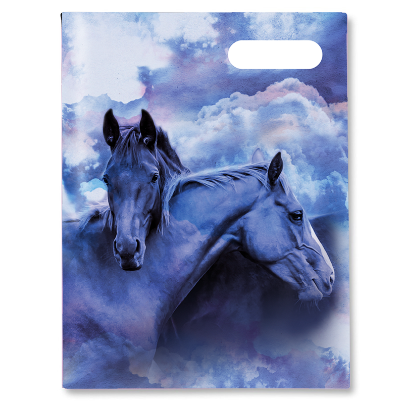 Slip-on Book Cover Scrapbook Sky Dancer Horses