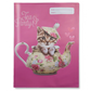 Slip-on Book Cover Scrapbook Teapot Cat