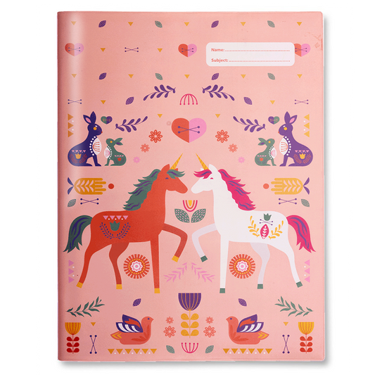 Slip-on Book Cover Scrapbook Unicornia