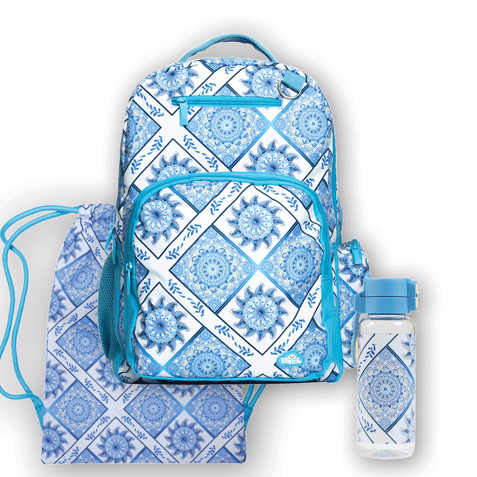 Spencil Matching School Bag Set Boho Blue