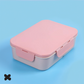 Spixal Bento Lunch Box With Hinged Lid Pink