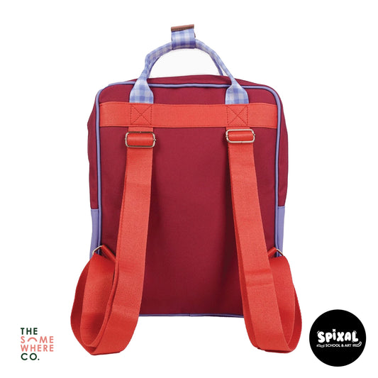 The Somewhere Co Adventure Laptop Backpack Sundown Red