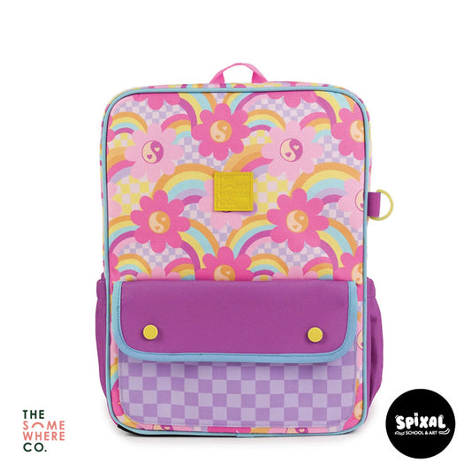 The Somewhere Co Mini Adventure Laptop Backpack Rainbow Rave