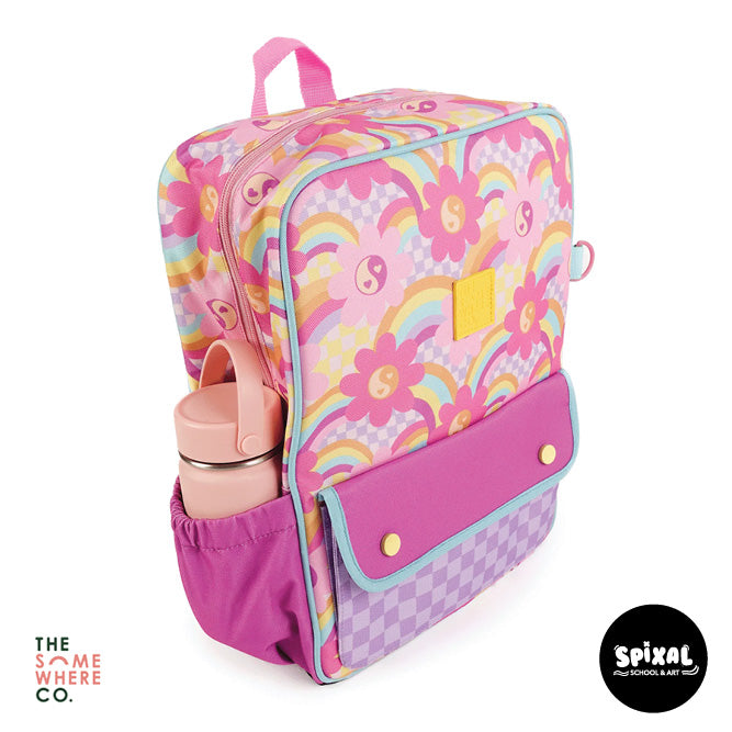 The Somewhere Co Mini Adventure Laptop Backpack Rainbow Rave