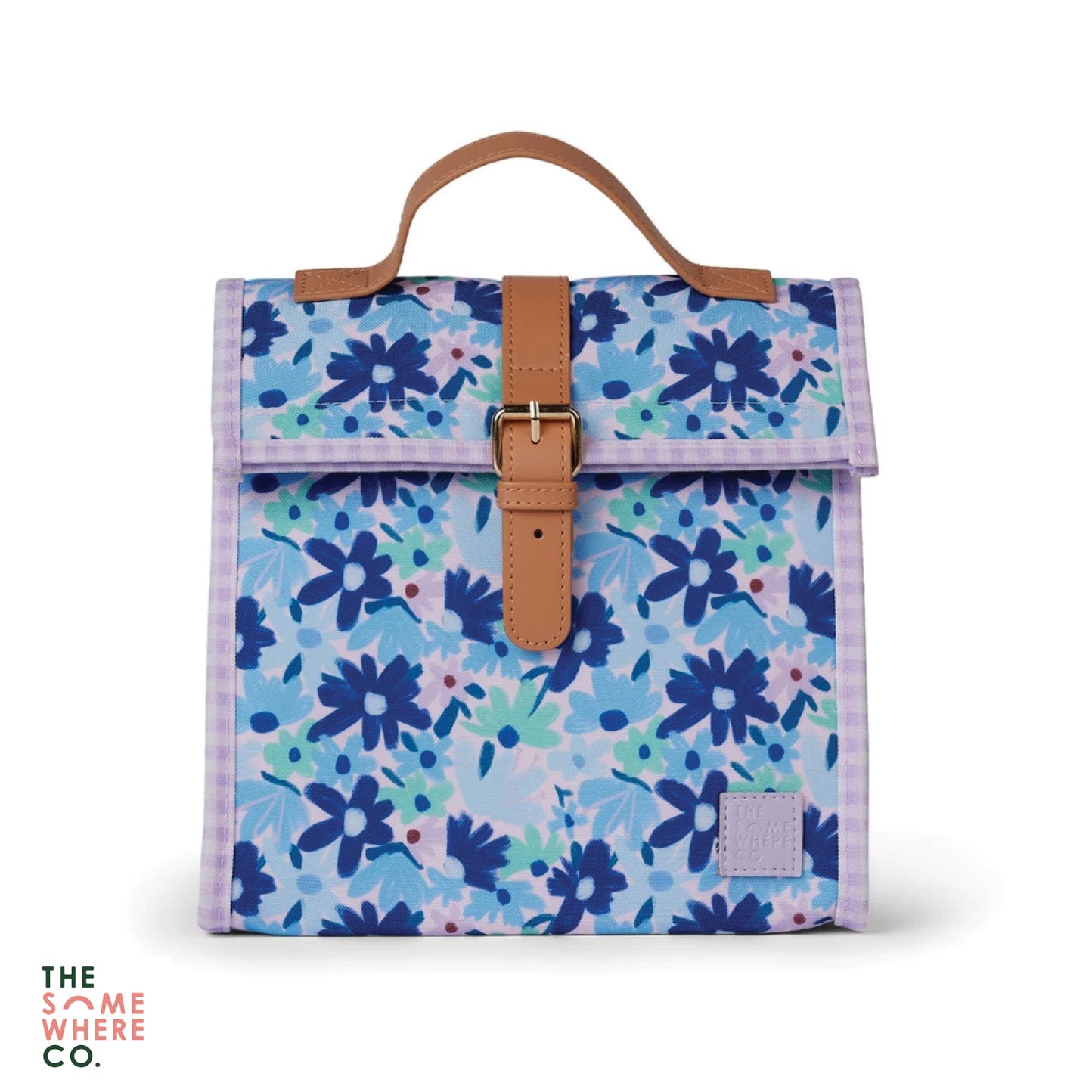 The Somewhere Co Lunch Satchel Blue Meadow