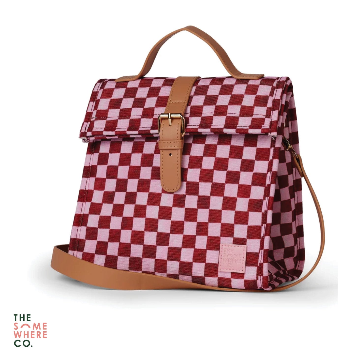 The Somewhere Co Lunch Satchel Crimson Haze