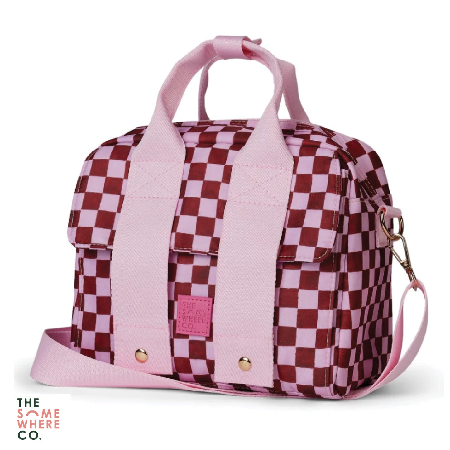 The Somewhere Co Lunch Tote Crimson Haze