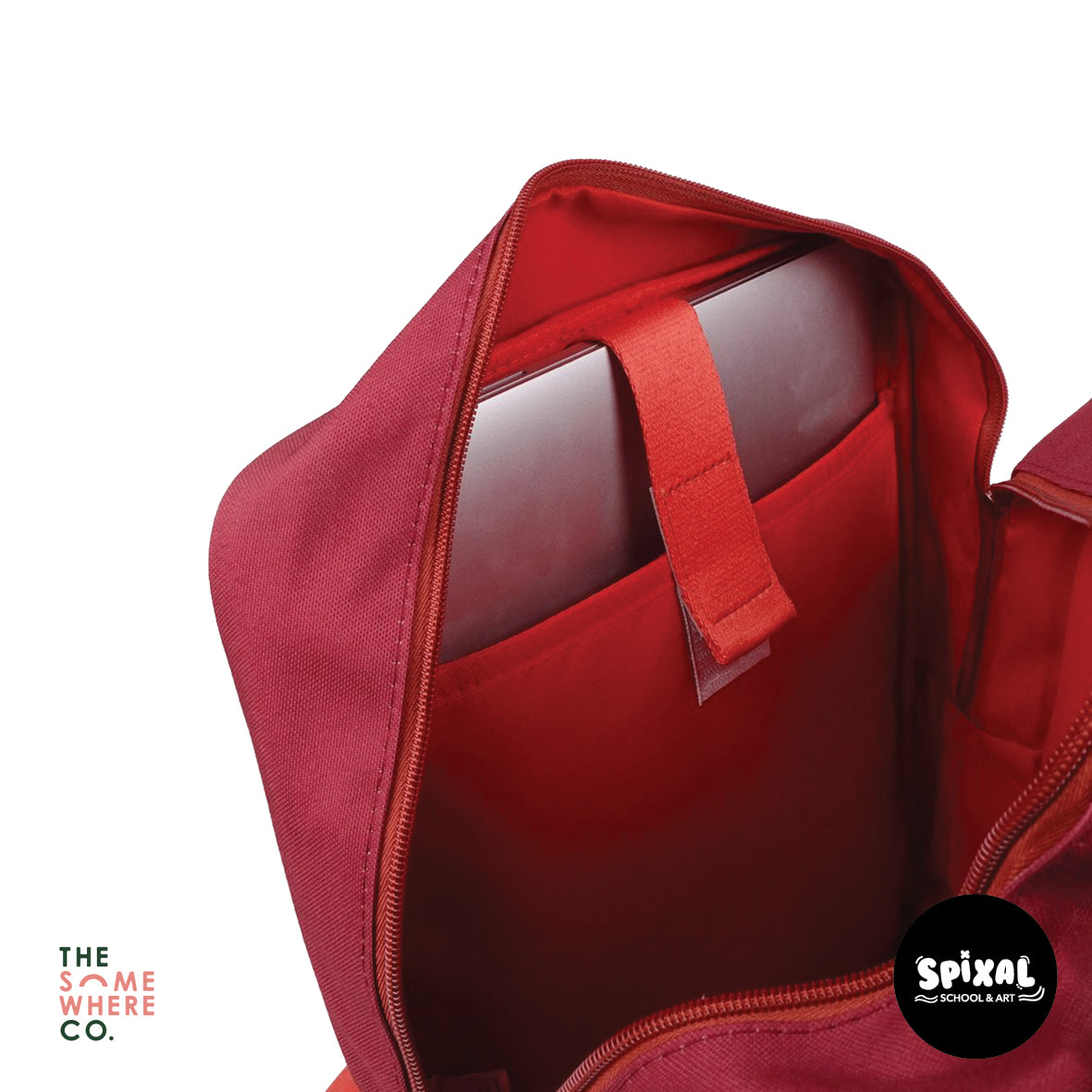 The Somewhere Co Adventure Laptop Backpack Sundown Red