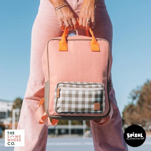 The Somewhere Co Adventure Laptop Backpack Peachy Keen