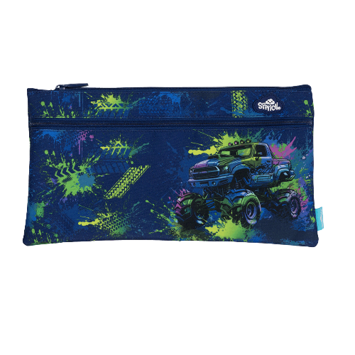 Spencil Twin Zip Pencil Case Mega wheels