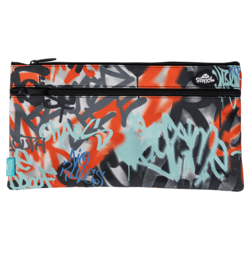 Spencil Twin Zip Pencil Case Urban Scrawl