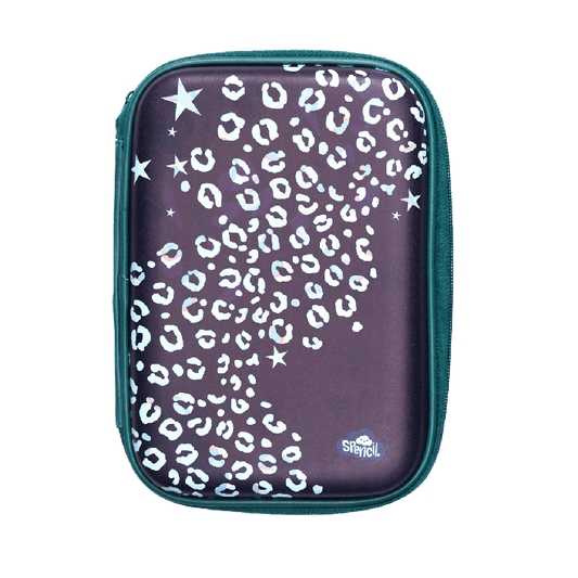 Spencil Hard Head Pencil Case Leopard Queen