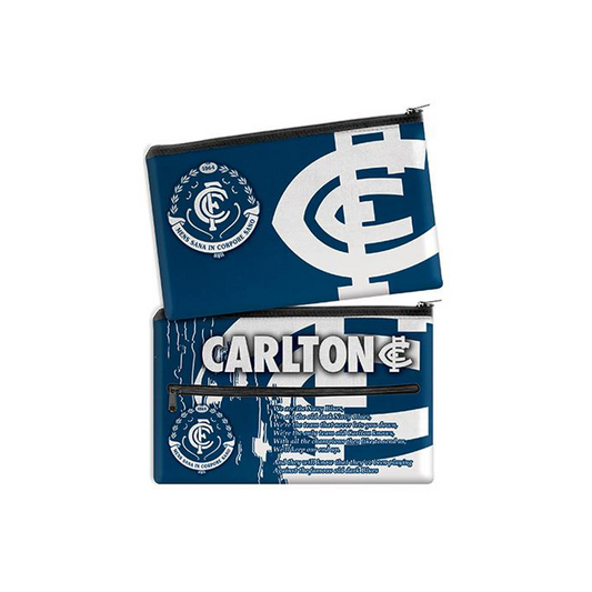 Pencil Case Neoprene 350x230mm Carlton Football Clb front & back