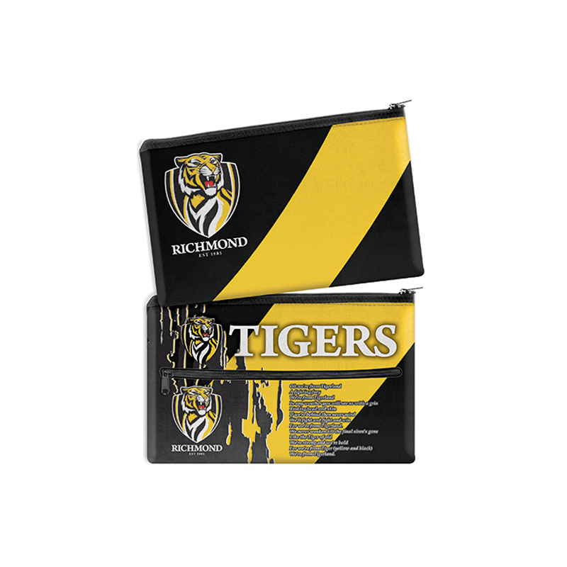 Pencil Case Neoprene 350x230mm Richmond Tigers front & back