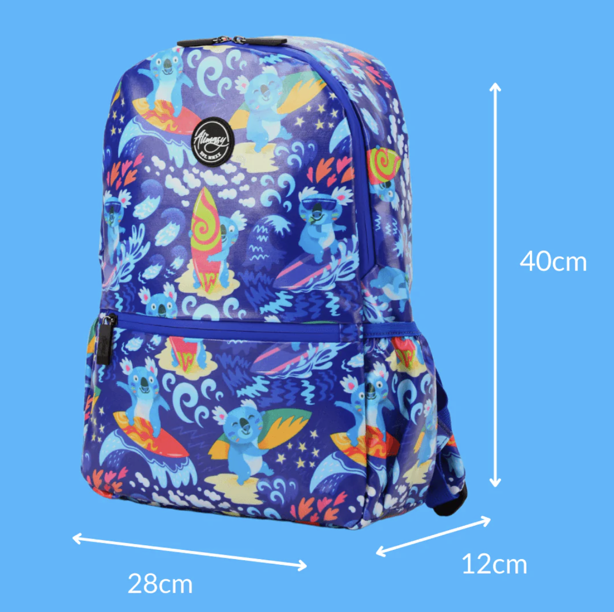 Alimasy Mid Size Waterproof School Bag Koala Surf spixal