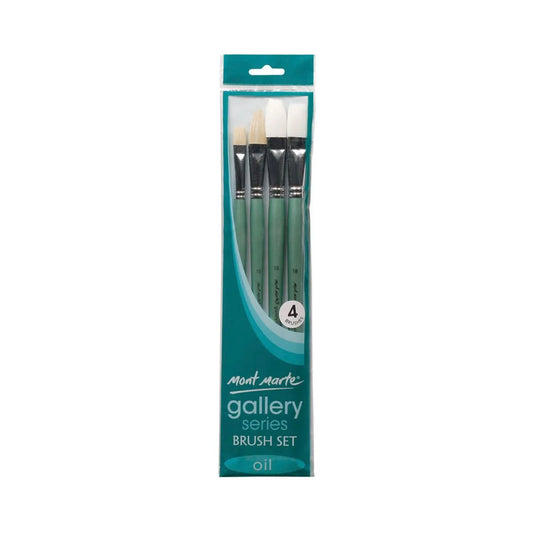 Mont Monte Brush Set Gallery Series Brush Set For Oil Paints 4pc - front view