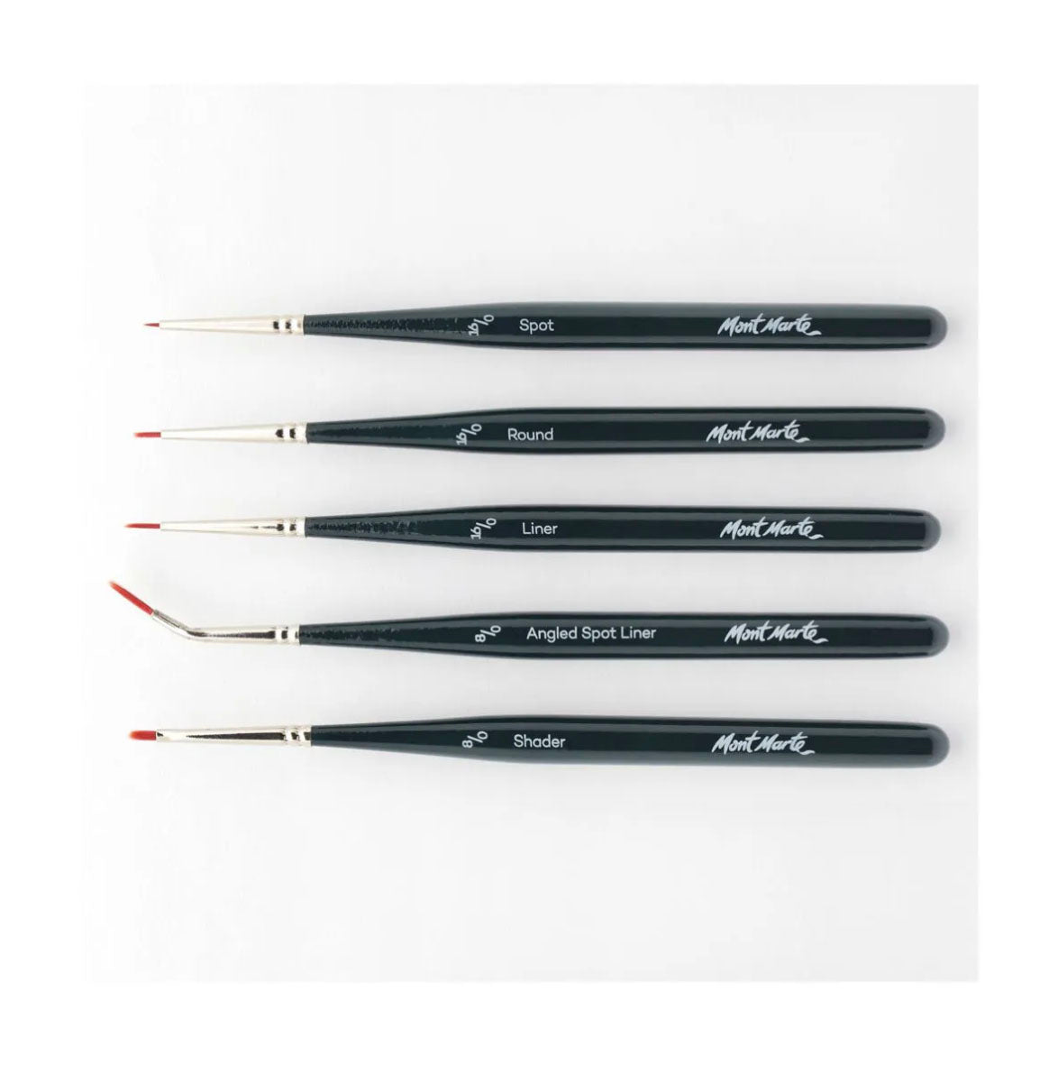 Mont Marte Mini Detail Taklon Brush Set 5pc - taklon brushes