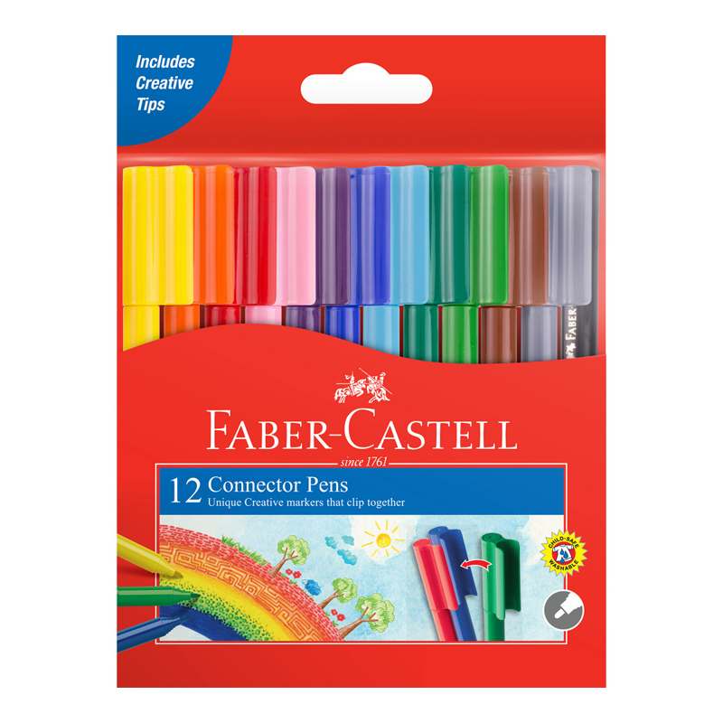 Faber Castell Connector Pens Coloured Box/12