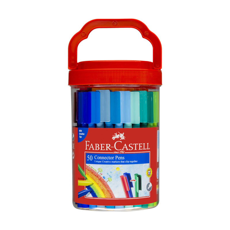 Faber Castell Connector Pens Coloured Jar/50