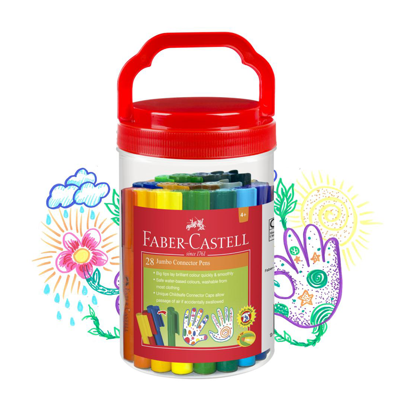 Faber Castell Connector Pens Jumbo Bucket/28