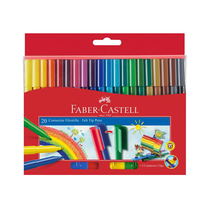 Faber Castell Connector Pens Jumbo Wallet/20