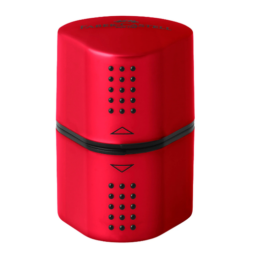 Faber Castell Pencil Sharpener Grip 2001 Trio - 3 sharpener in 1 red