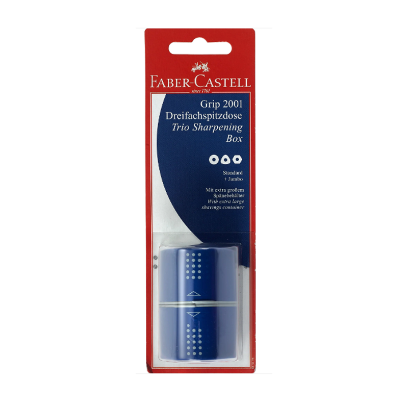 Faber Castell Pencil Sharpener Grip 2001 Trio - 3 sharpener in 1