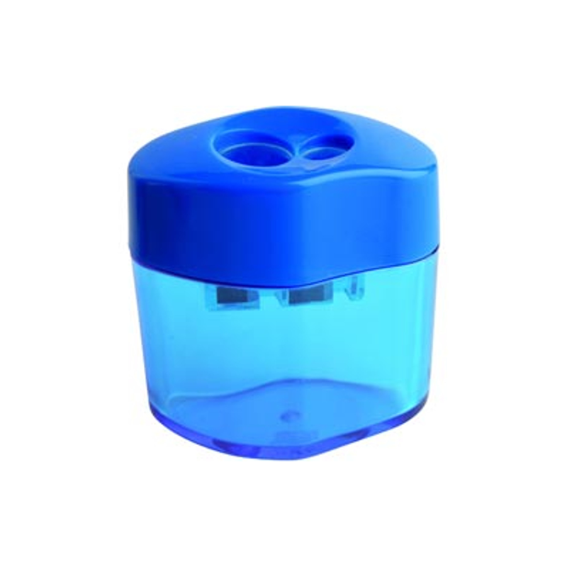 Faber Castell Pencil Sharpener Wave 2 Hole - blue